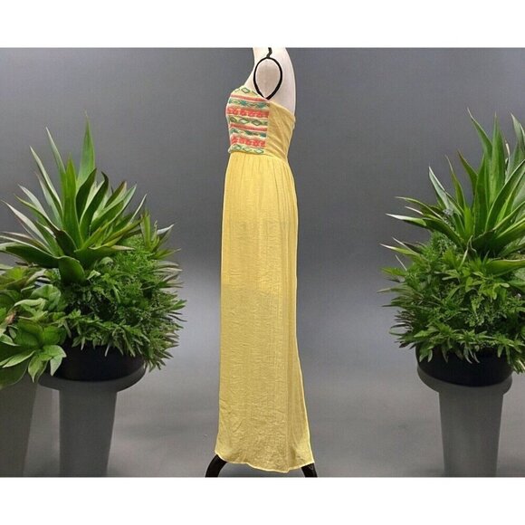 As You Wish Womens Tube Dress Size S Yellow Lined Zipper - Picture 7 of 12